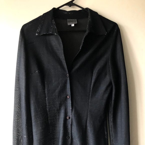 AUTHENTIC Vintage Black Versace Button Up - Picture 3 of 11